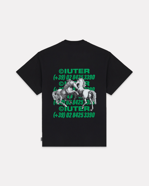 IUTER - HORSES TEE BLACK