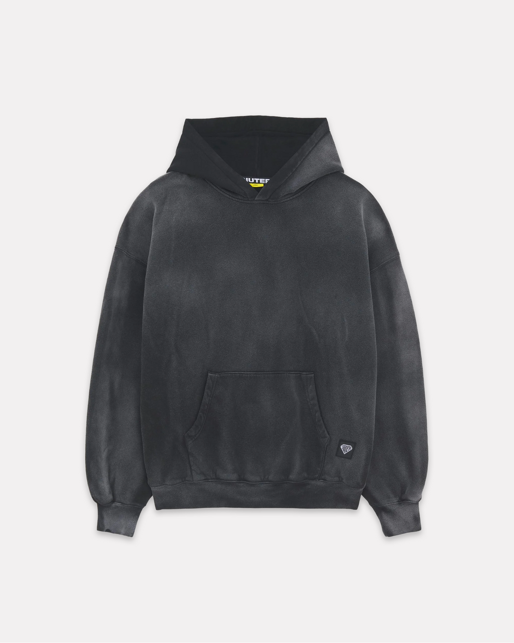 Iuter - Label hoodie marble black