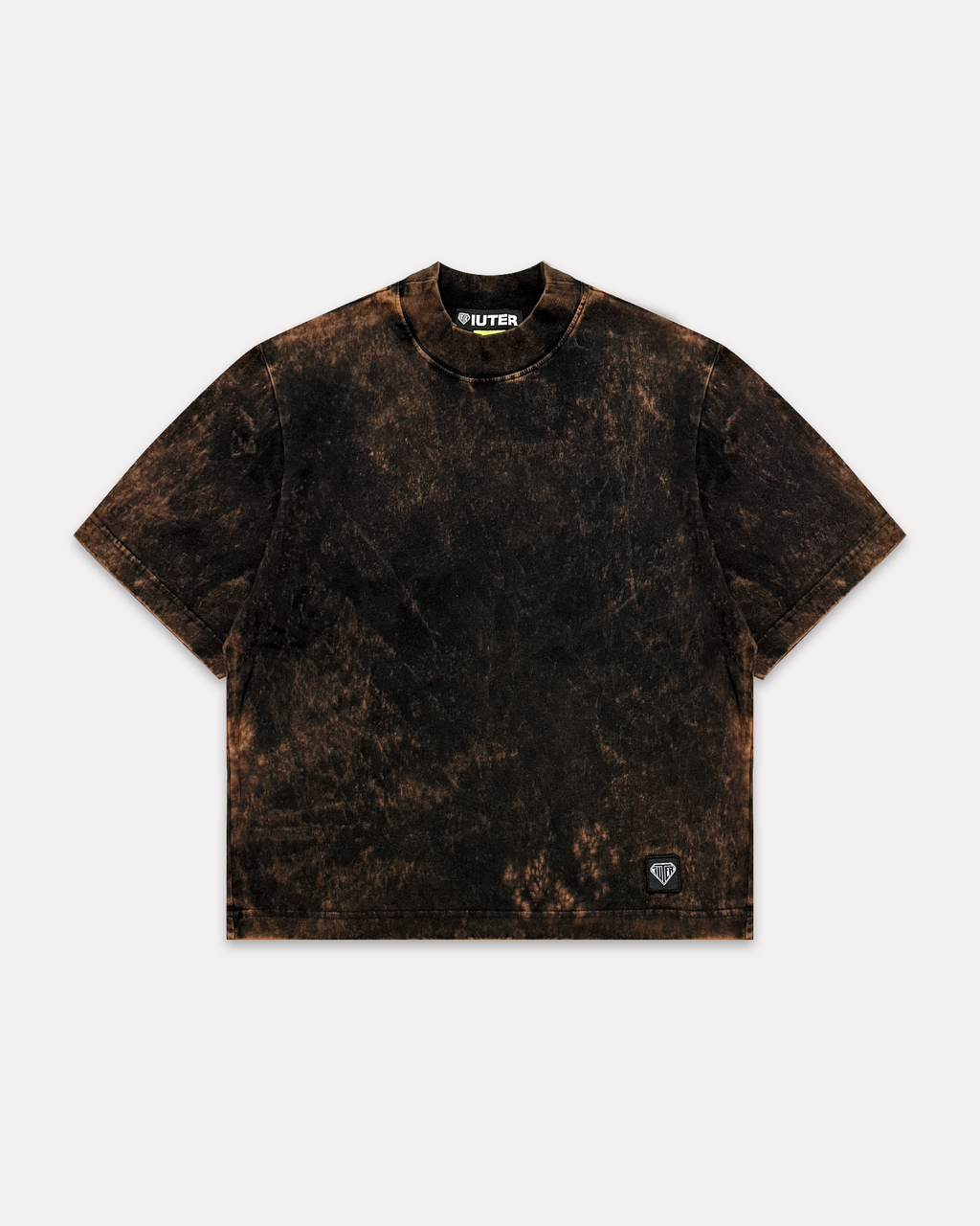 IUTER - LABEL MARBLE TEE BLACK