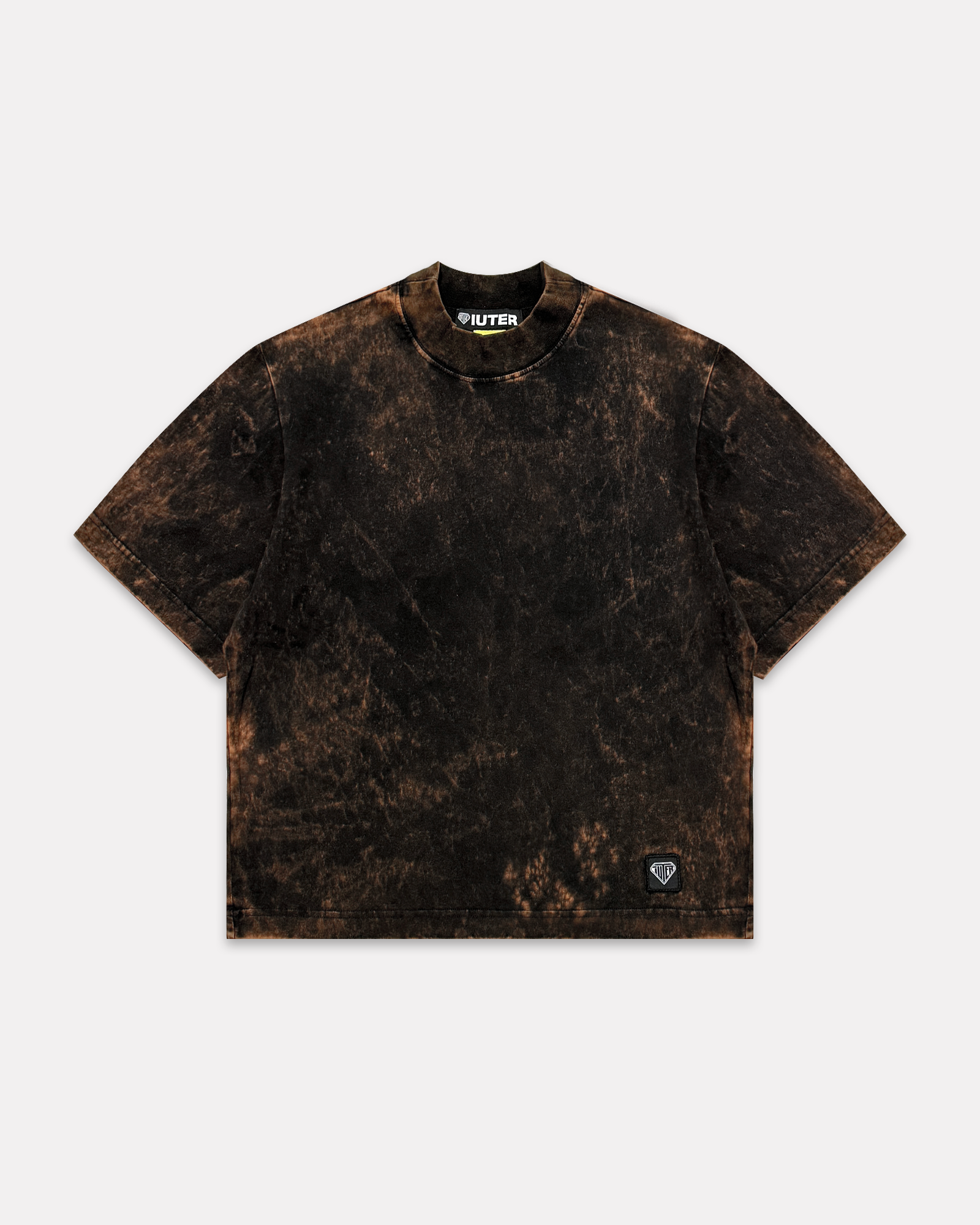 IUTER - LABEL MARBLE TEE BLACK