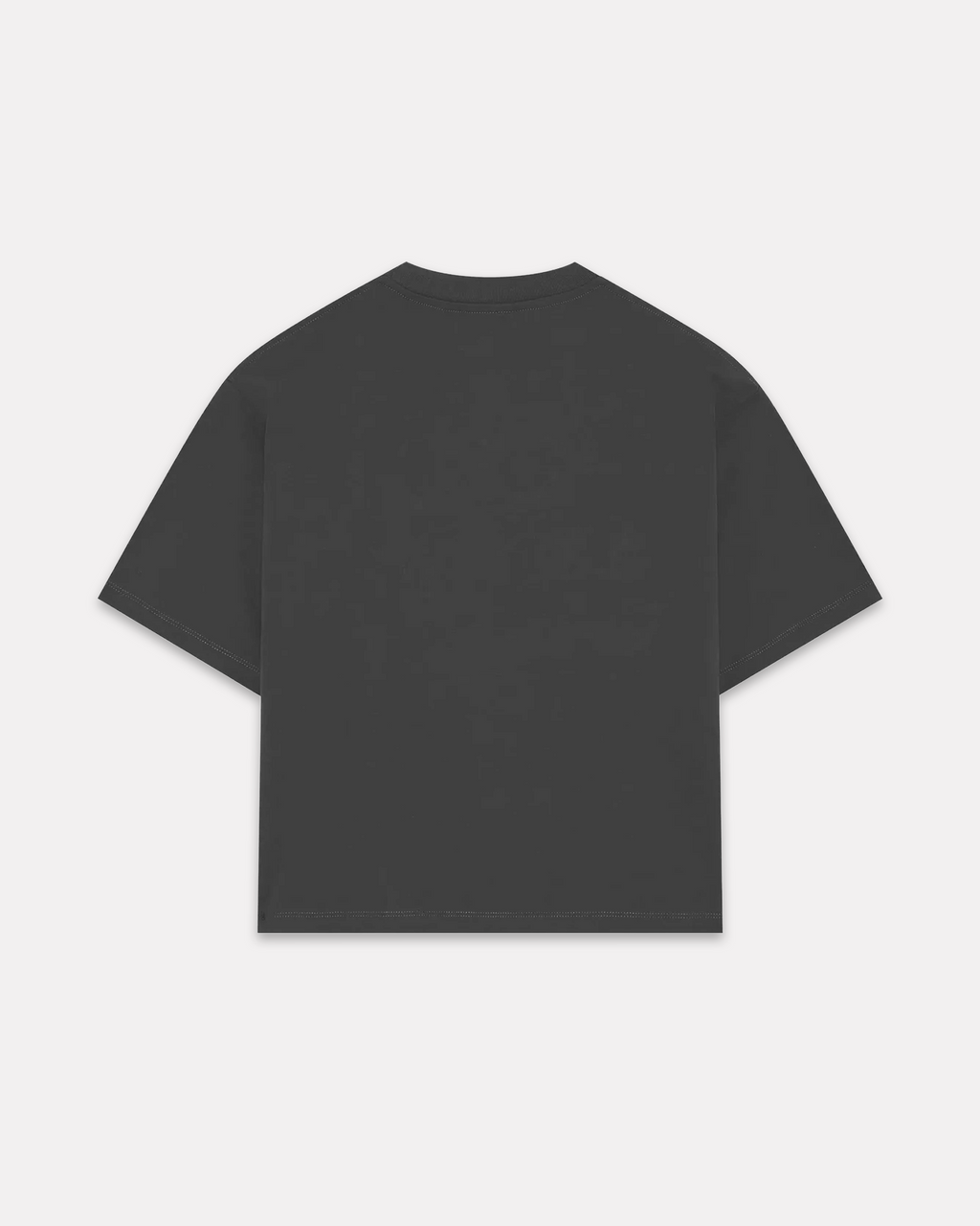 IUTER - LABEL RIBBED TEE ASPHALT