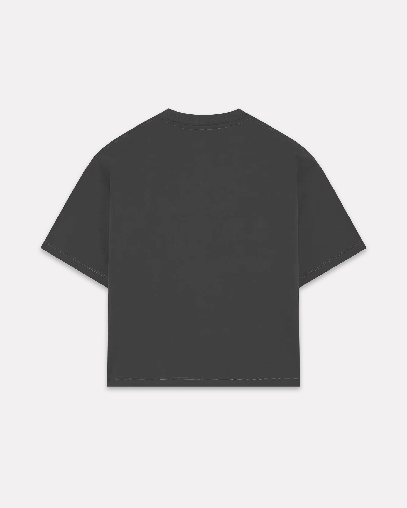 IUTER - LABEL RIBBED TEE ASPHALT