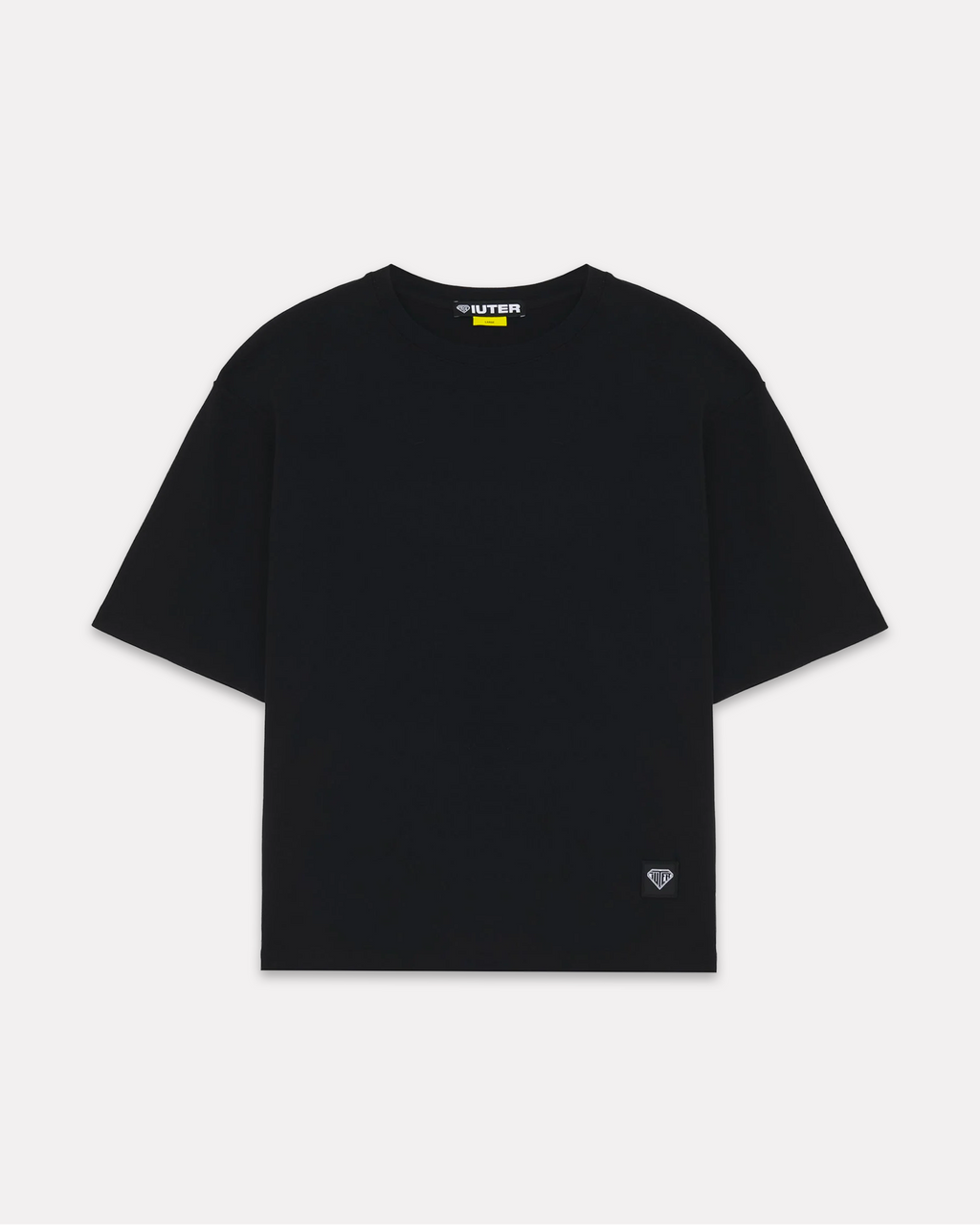 Iuter - Label ribbed tee black