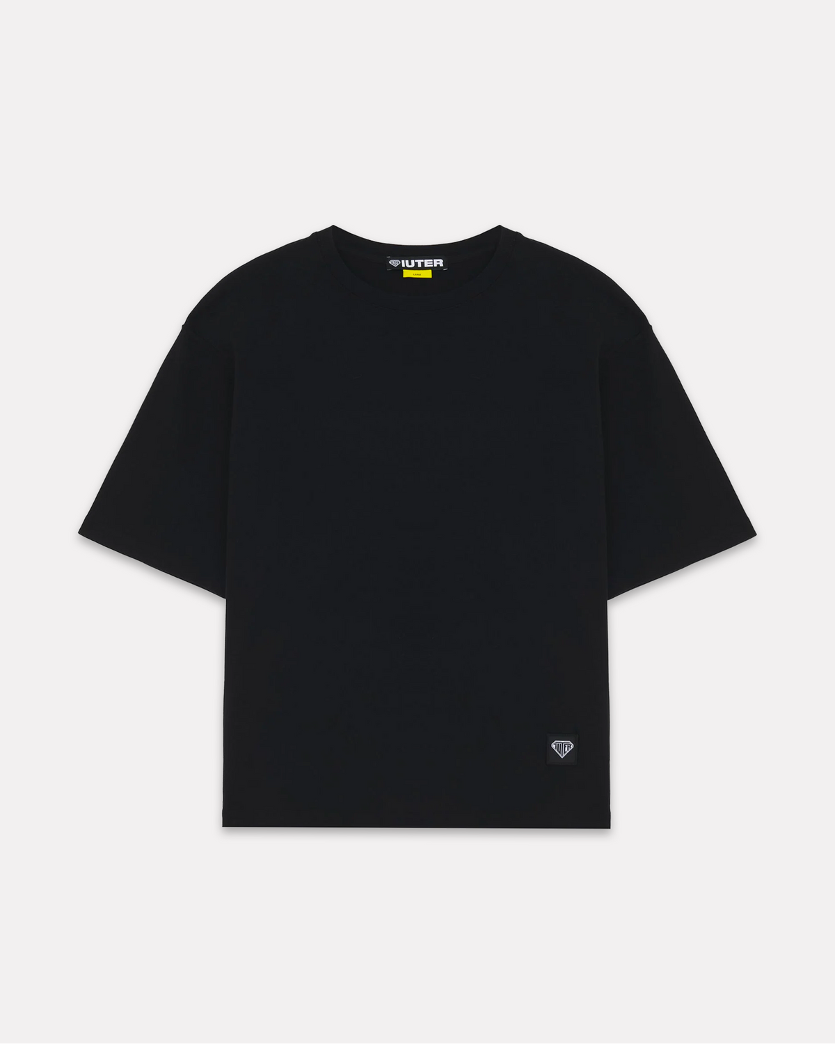 Iuter - Label ribbed tee black