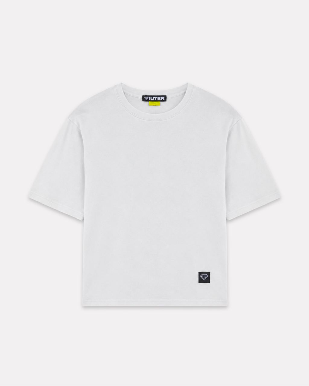 Iuter - Label ribbed tee white