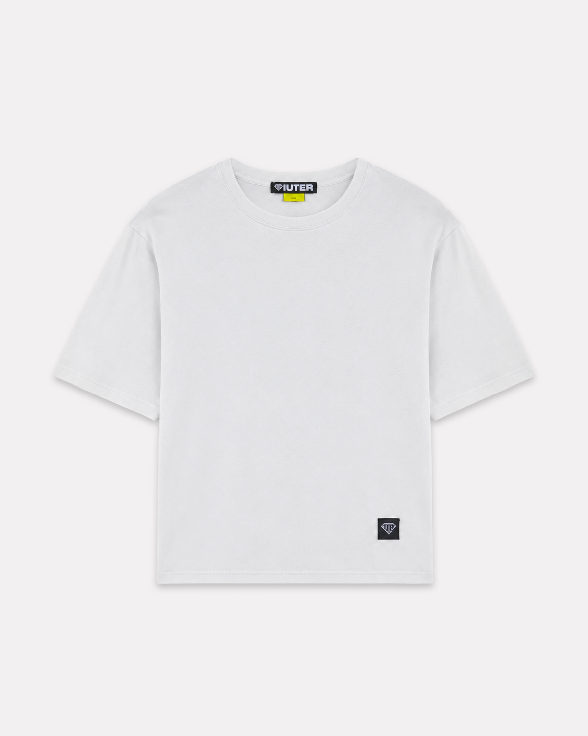 Iuter - Label ribbed tee white