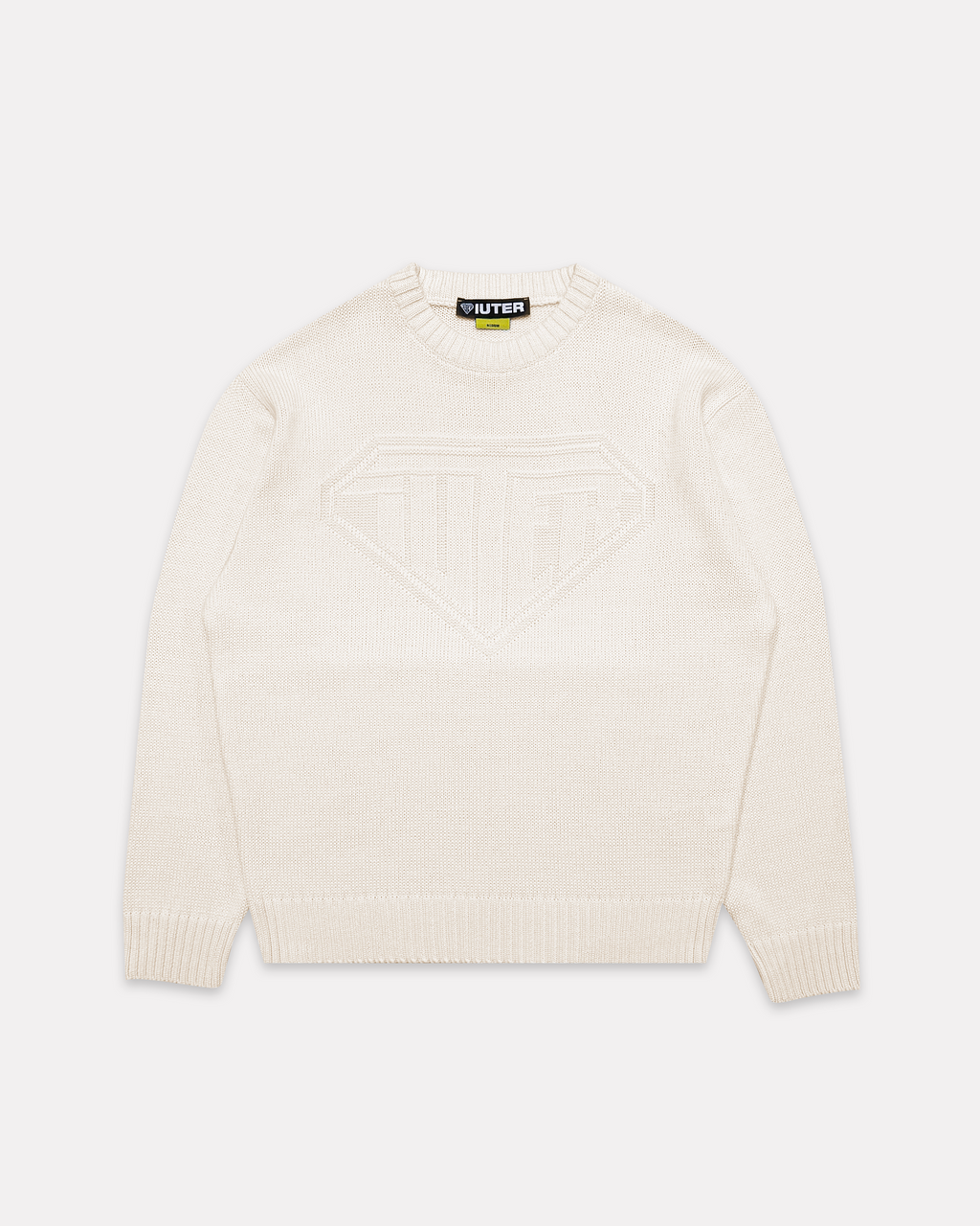 IUTER - LINKS LOGO KNIT SWEATER CREAM