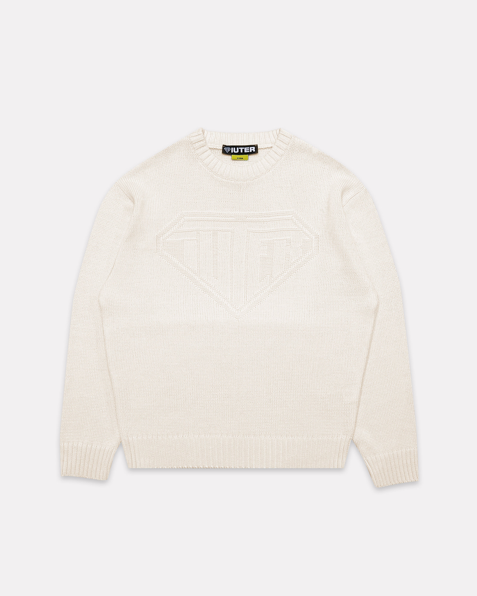 Iuter - Links logo knit sweater cream