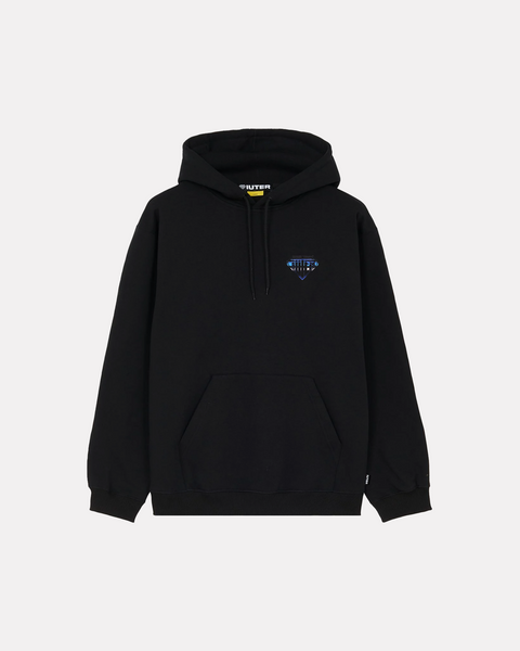 IUTER - METAL LOGO HOODIE NERO