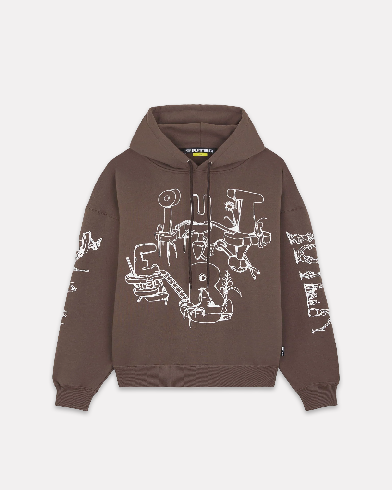 IUTER - PLANTS HOODIE BROWN