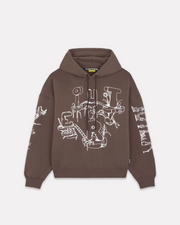 IUTER - PLANTS HOODIE BROWN