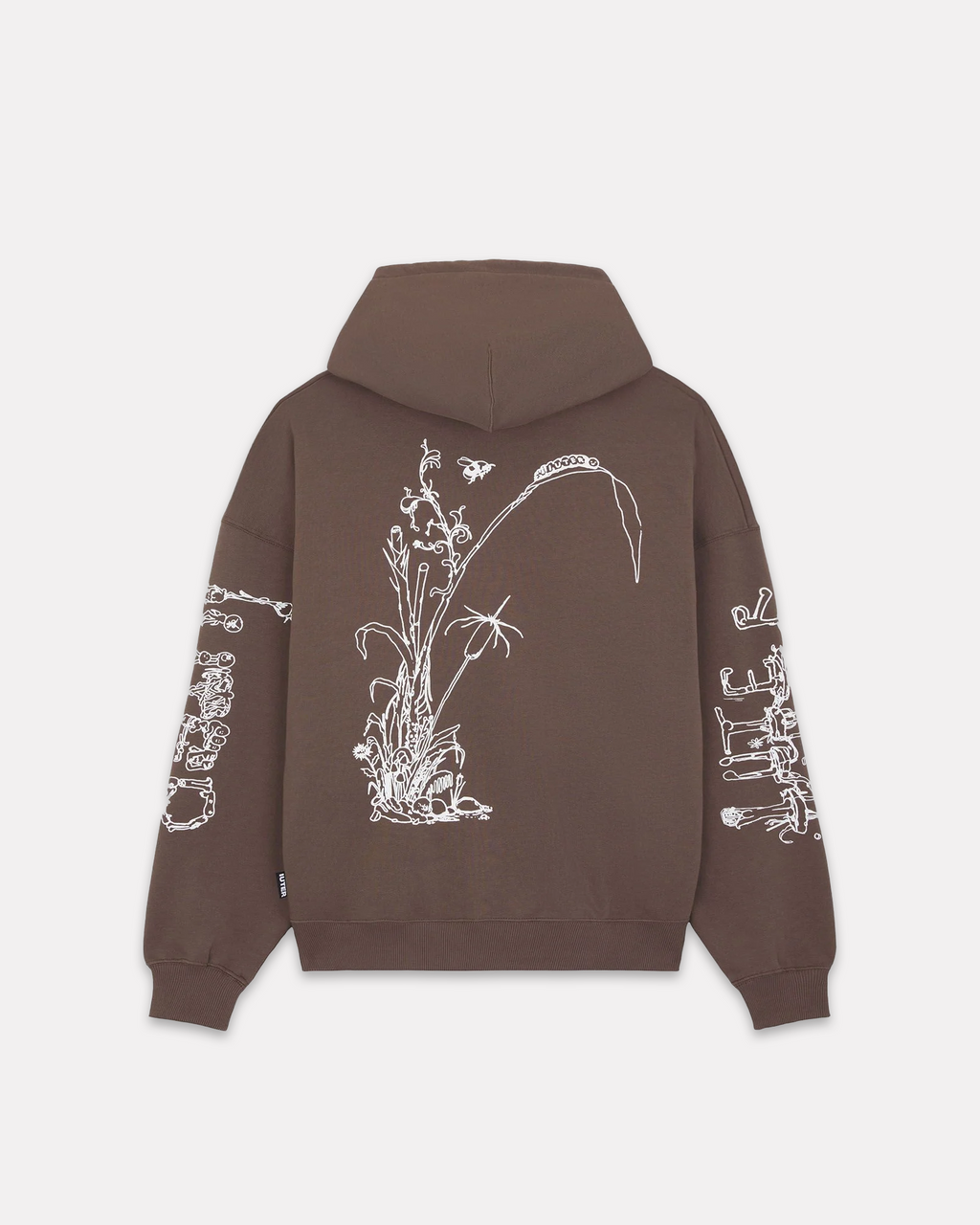 IUTER - PLANTS HOODIE BROWN