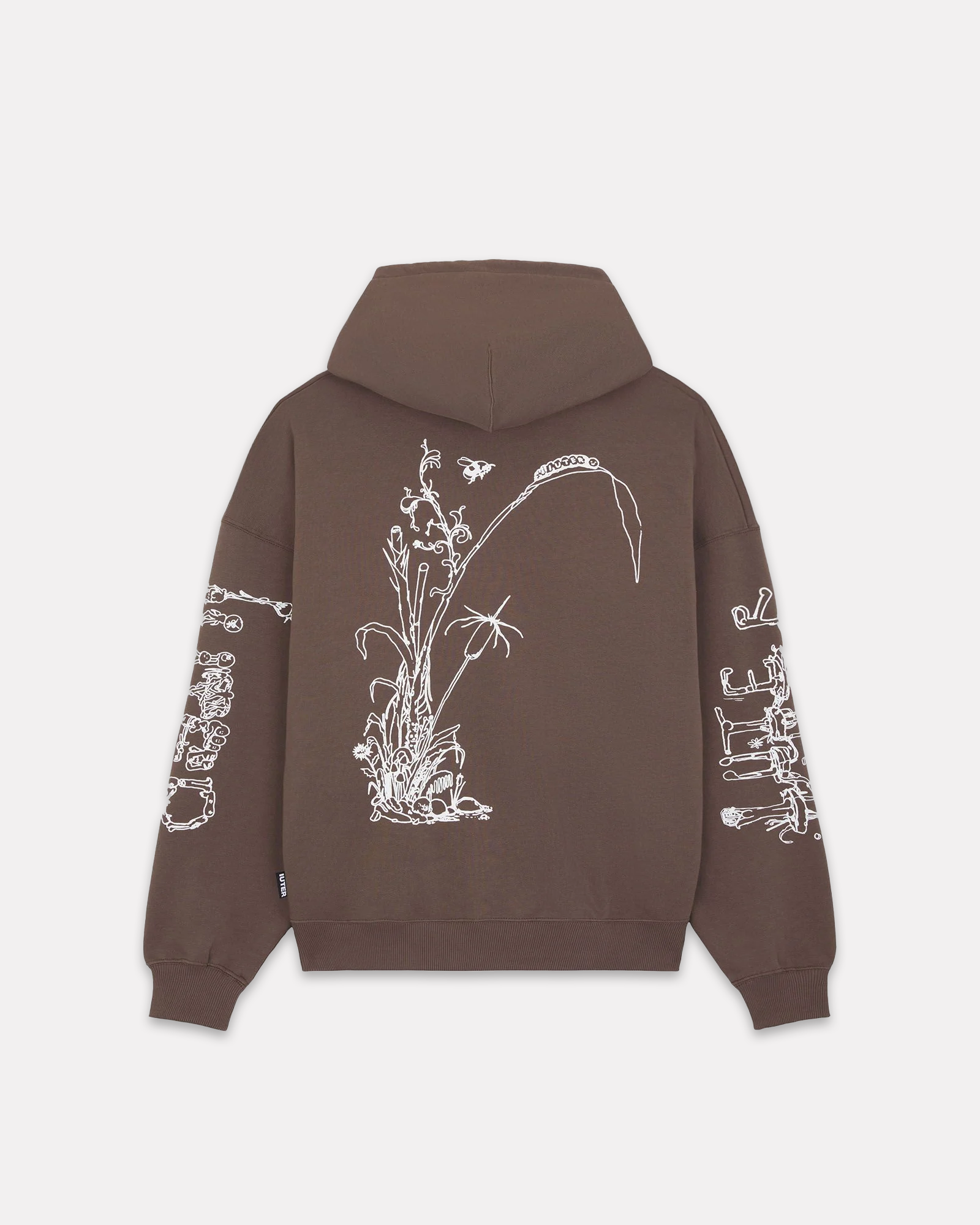 IUTER - PLANTS HOODIE BROWN