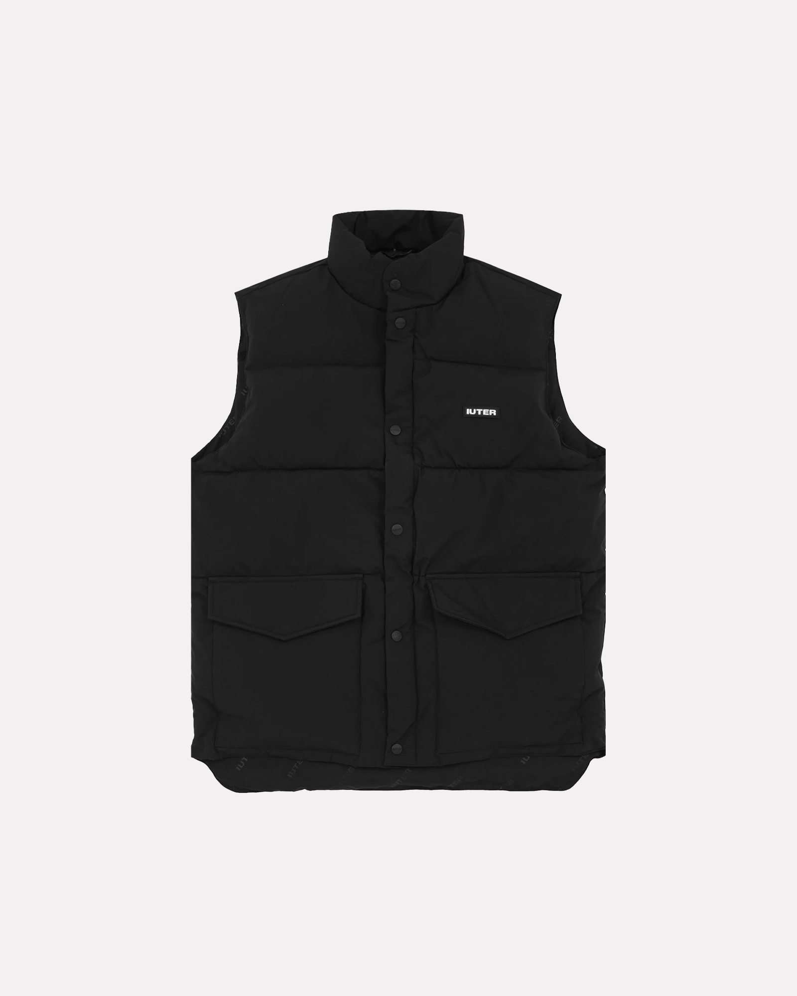 IUTER - PUFF VEST SMANICATO NERO