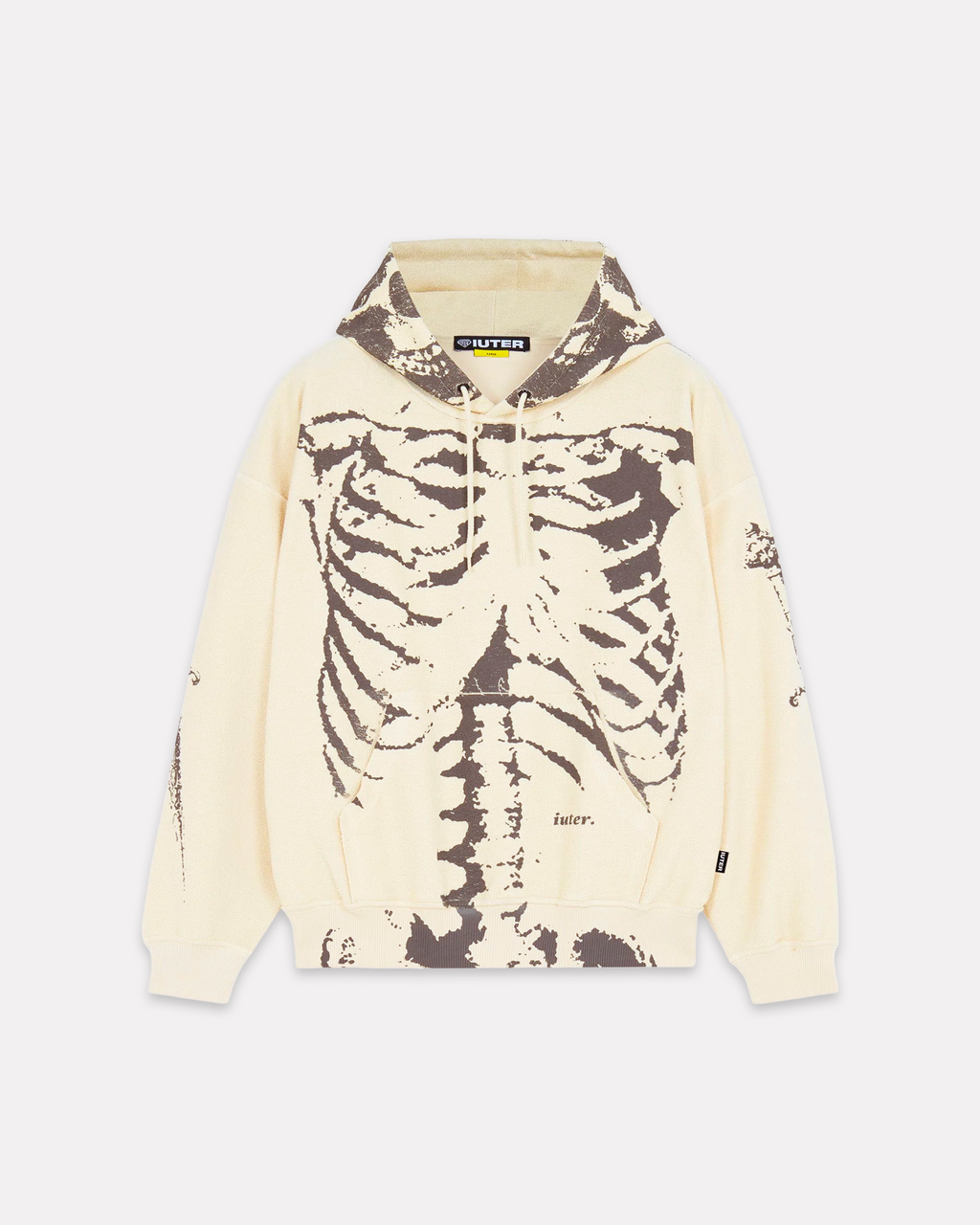 Iuter - Skeleton hoodie cream