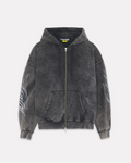 Iuter - Tribal zip hoodie marble black
