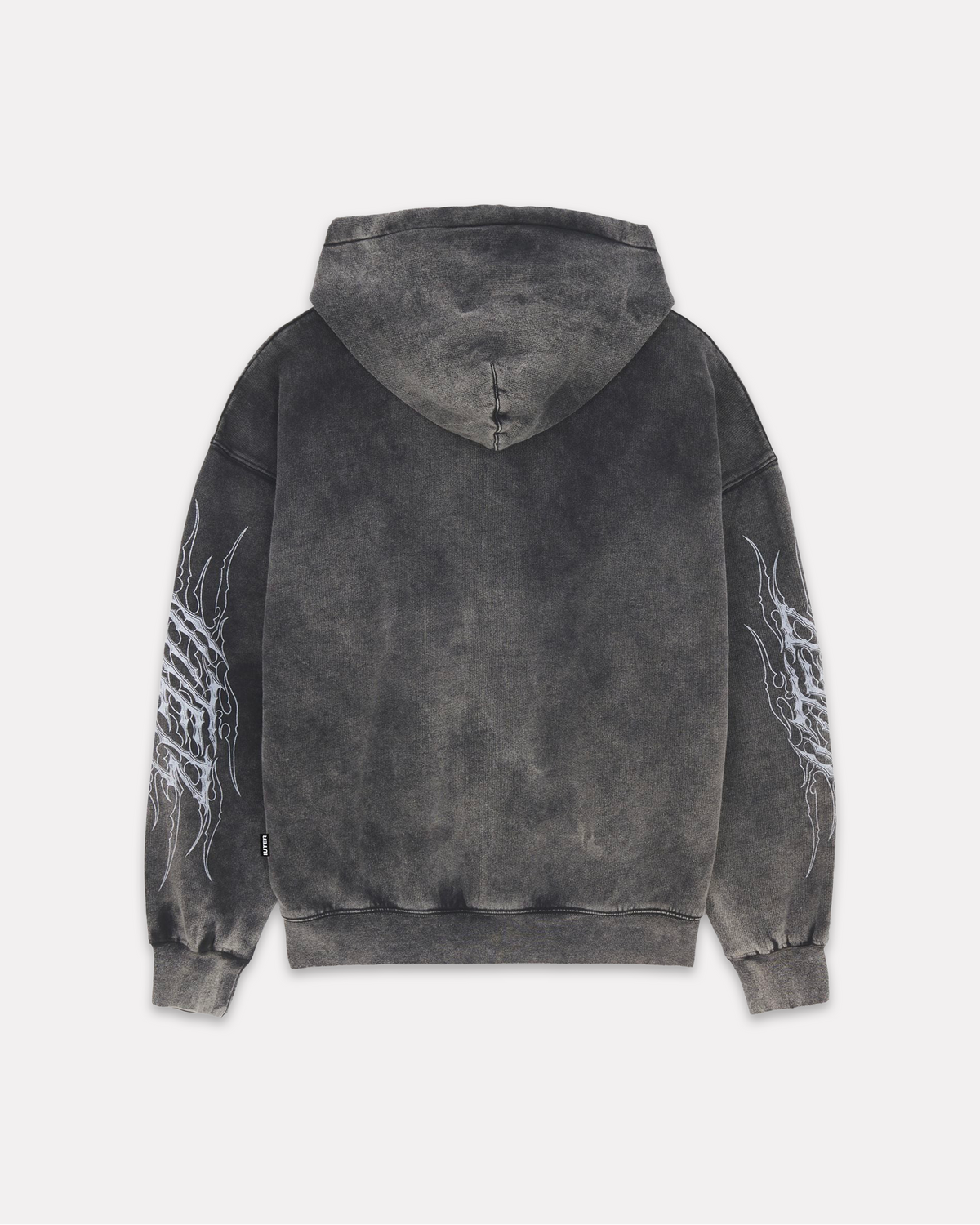 Iuter - Tribal zip hoodie marble black