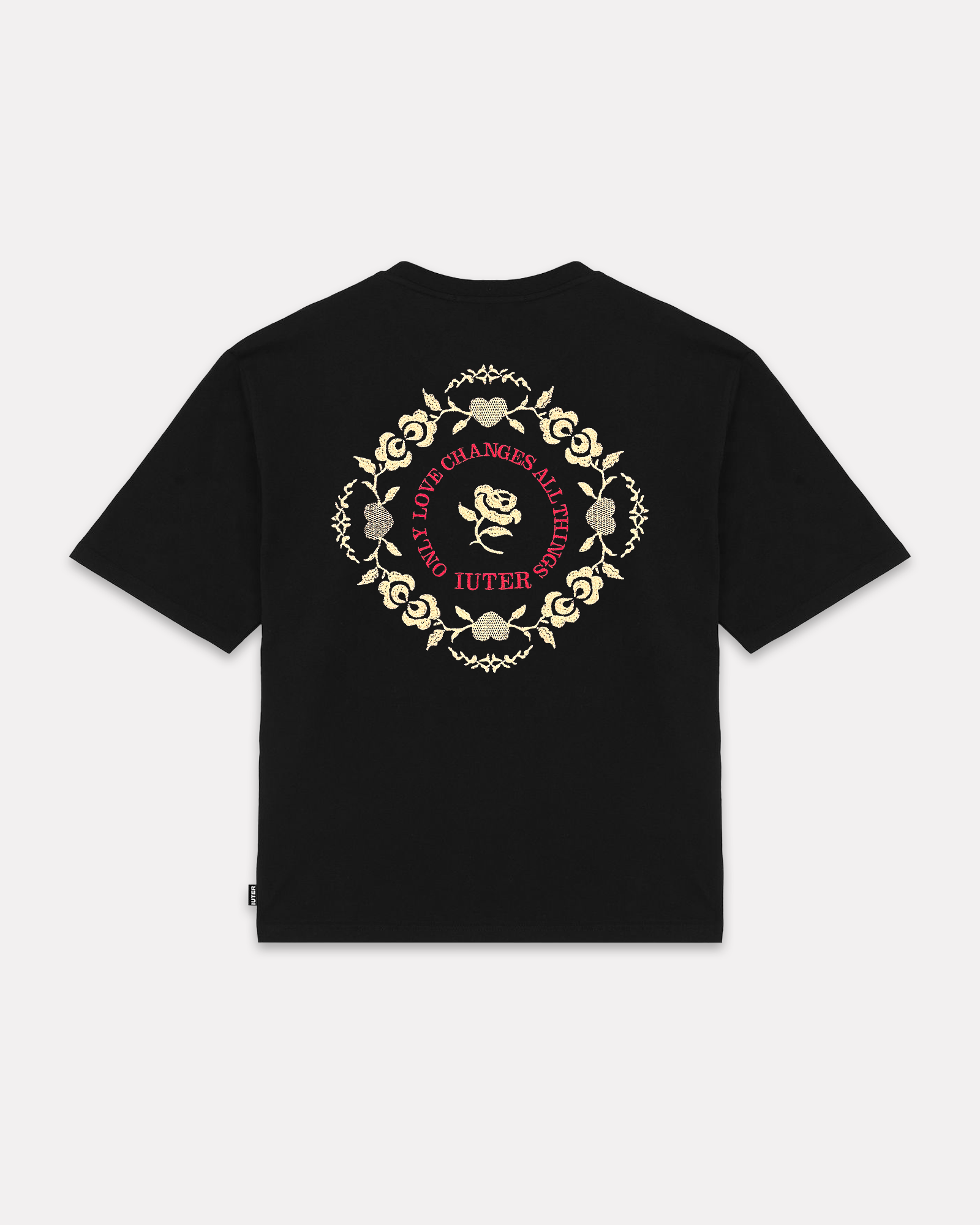 IUTER - FLORAL POCKET TEE BLACK