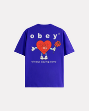 OBEY -ALWAYS SAYING SORRY TEE BLUE