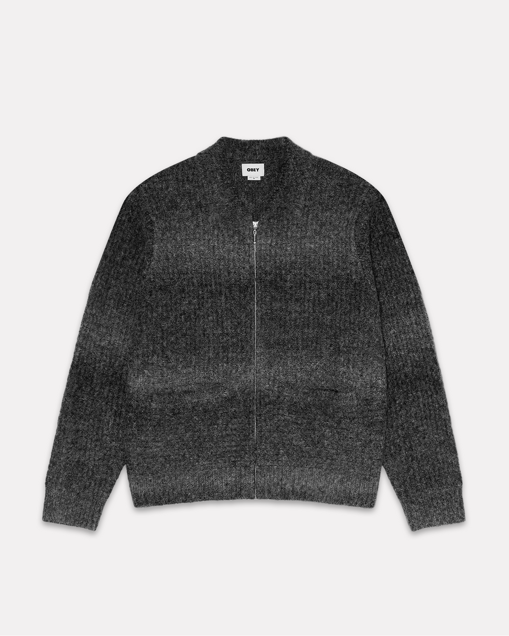 Obey - Anton gradient cardigan charcoal multi