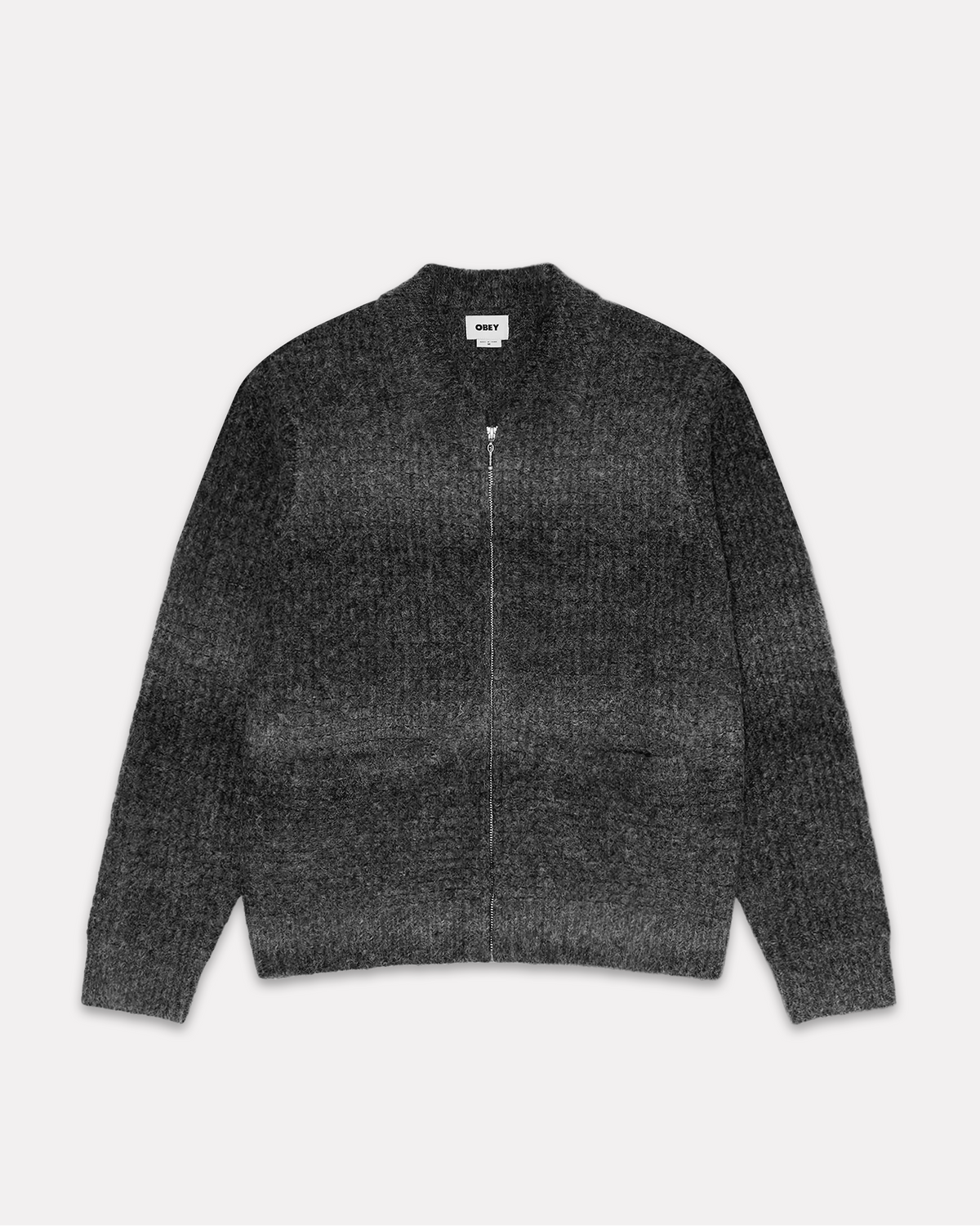 Obey - Anton gradient cardigan charcoal multi
