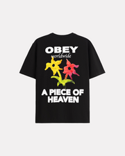 OBEY -  A PIECE OF HEAVEN TEE OFF BLACK