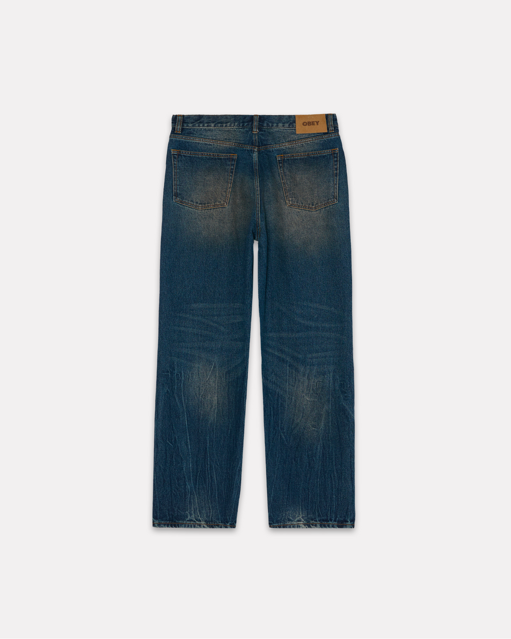 Obey - Classic baggy denim oil stanied indigo