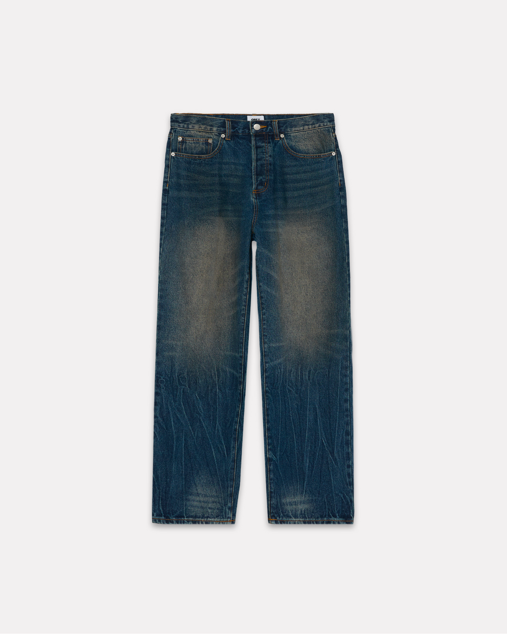 Obey - Classic baggy denim oil stanied indigo