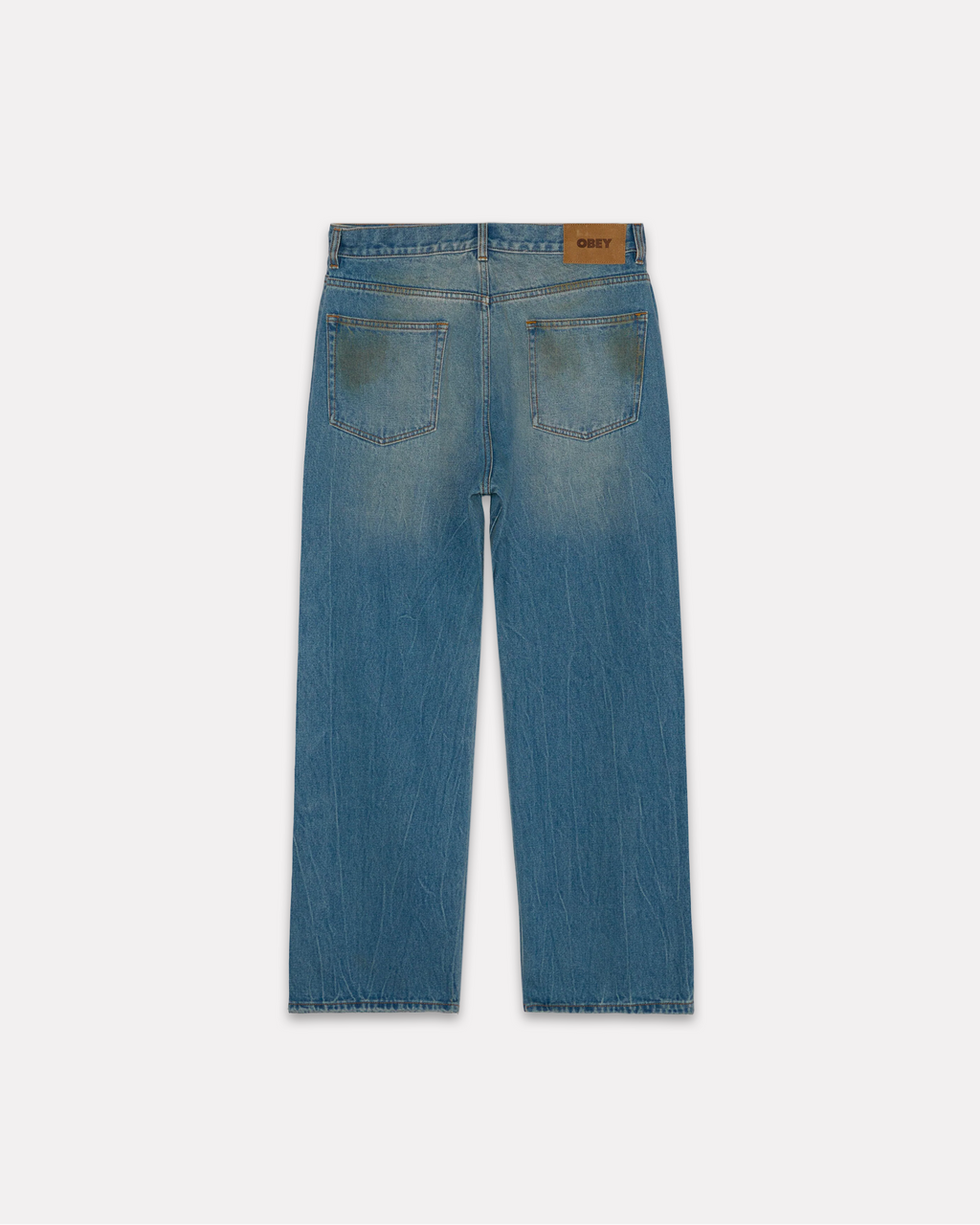 Obey - Nelson straight leg denim garage wash indigo