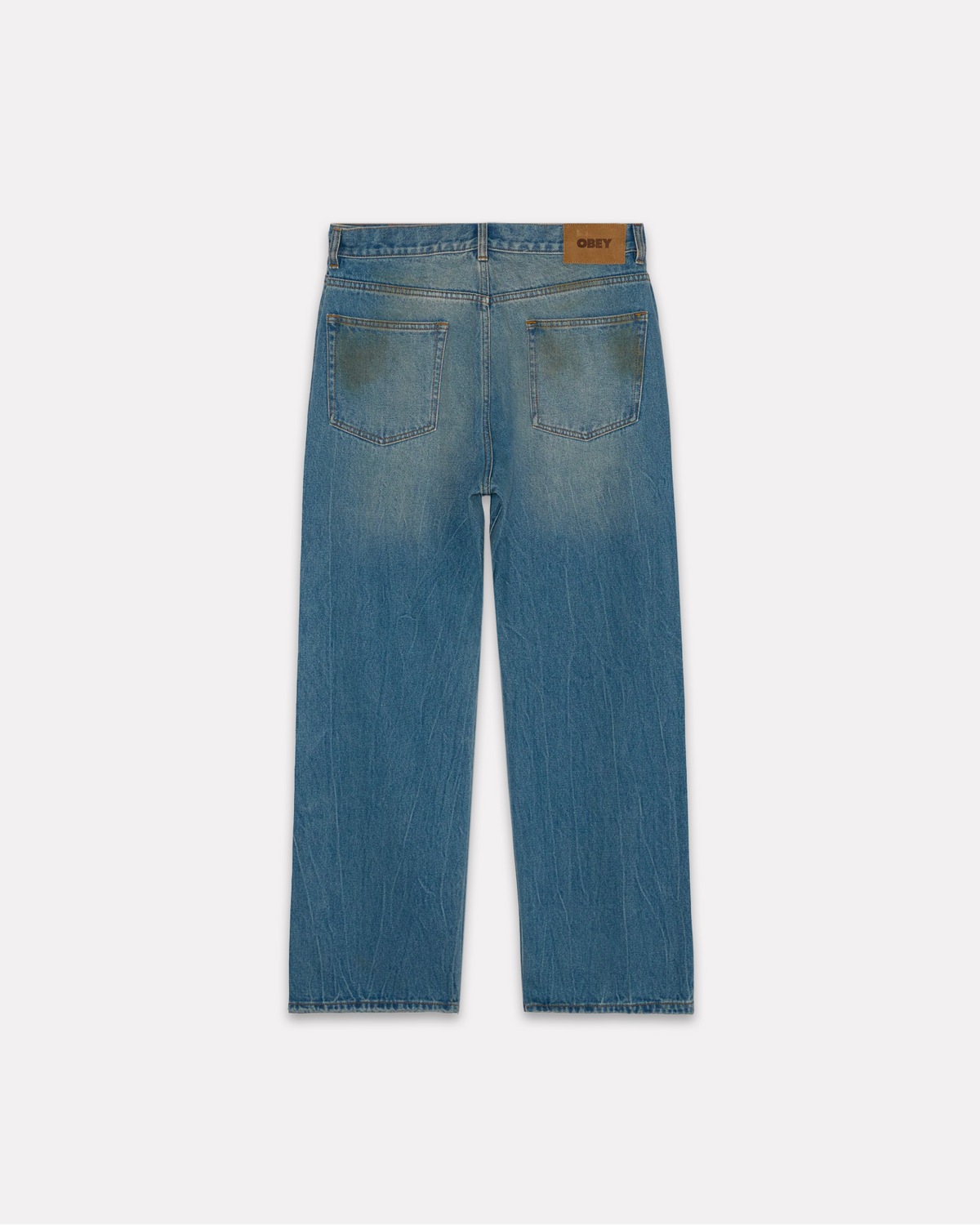 Obey - Nelson straight leg denim garage wash indigo