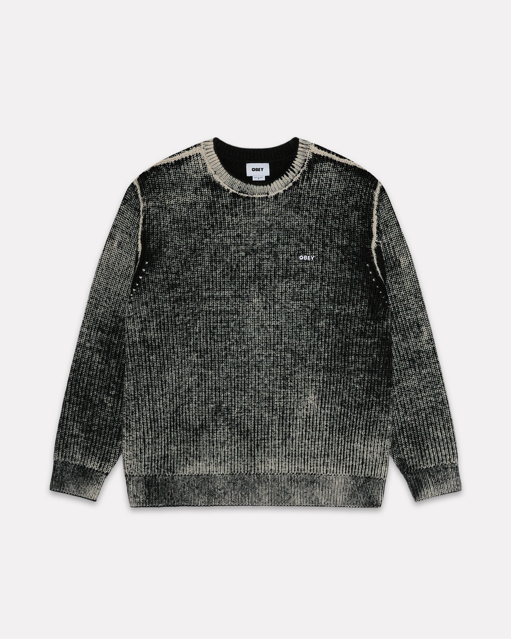 Obey - Spray effect sweater dark black multi