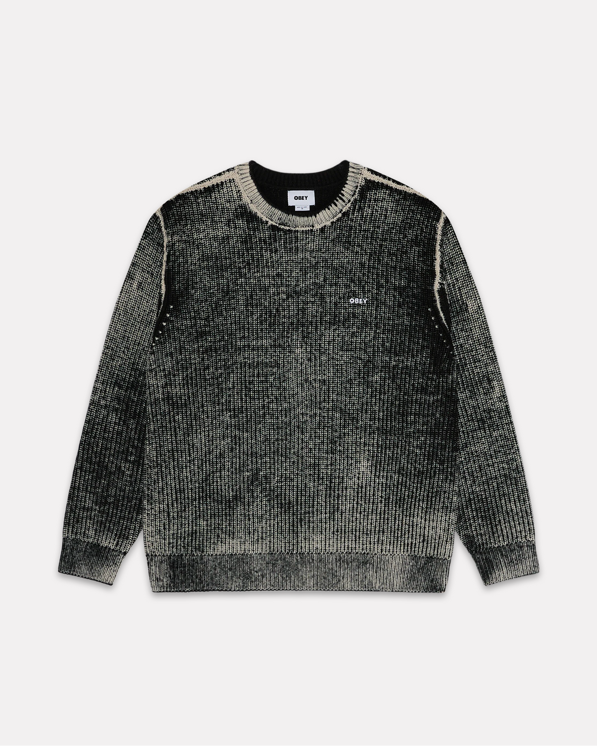 Obey - Spray effect sweater dark black multi