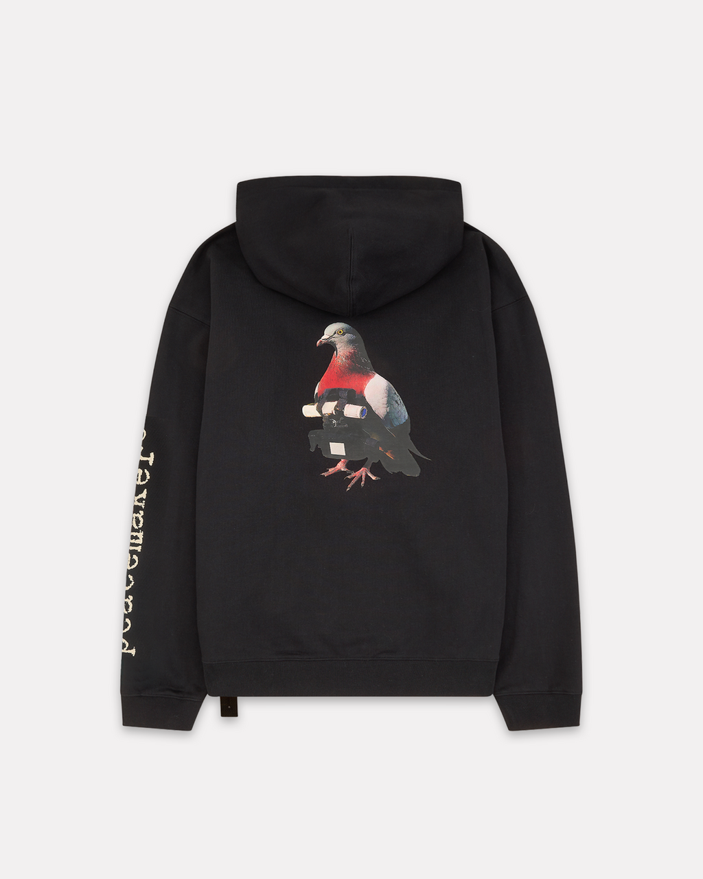 PEACEMAKER BY OAMC -  LOOSE FIT HOODIE PIGEON PRINT BLACK