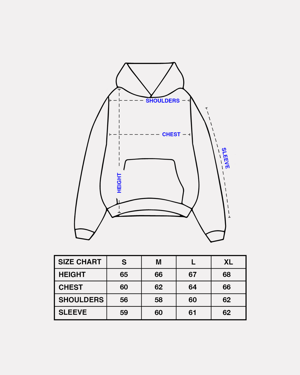 BARRIO STUDIOS - RAINBOW BOXY HOODIE BLU