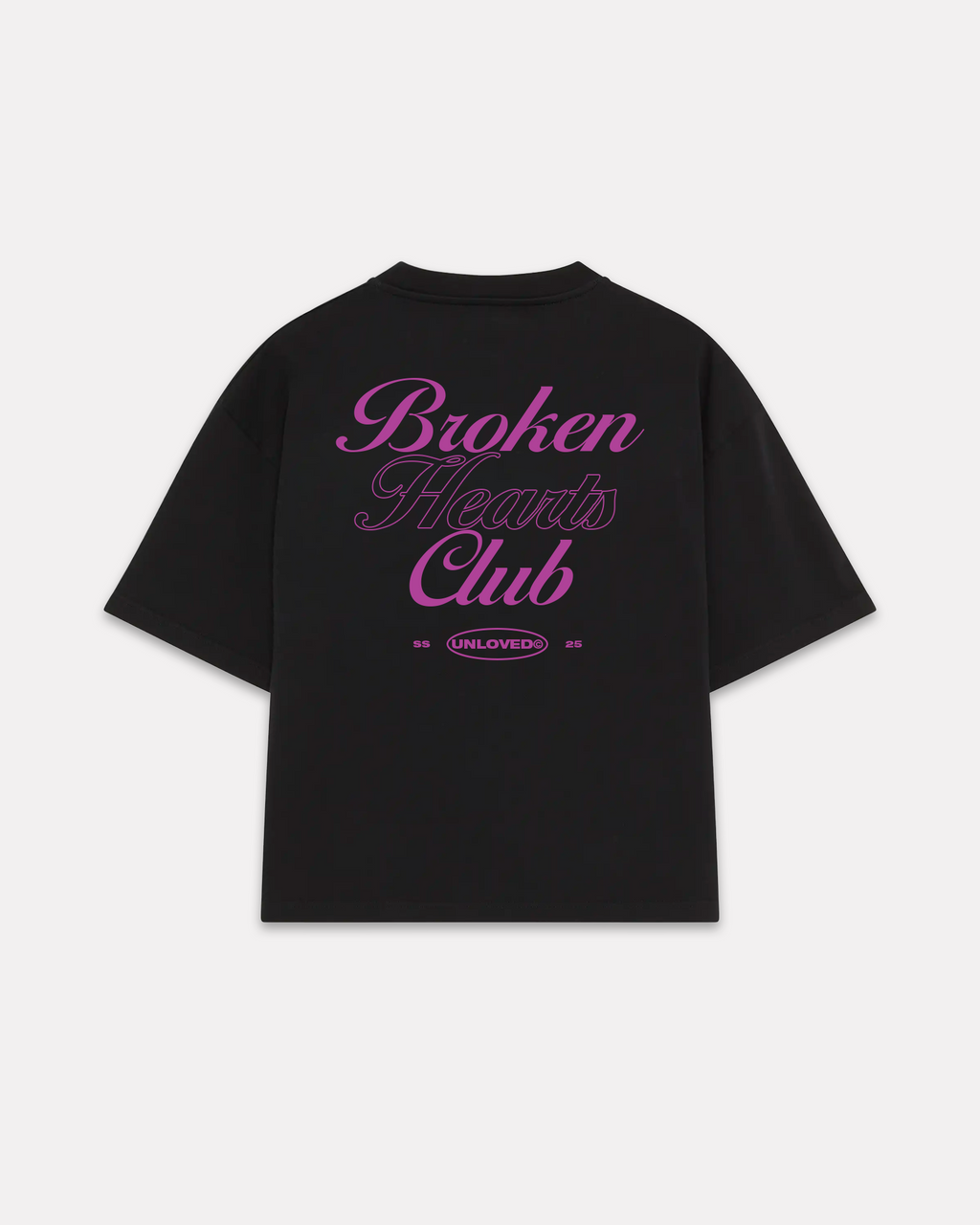UNLOVED - BROKEN HEART BOXY TEE NERA