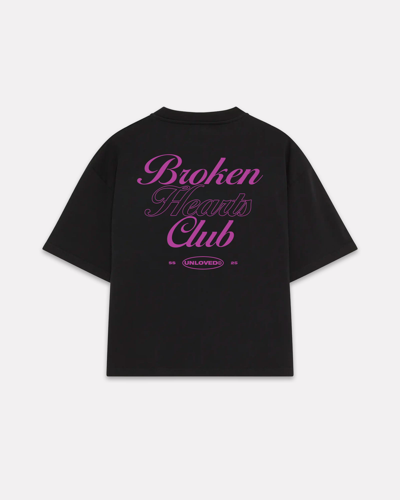 UNLOVED - BROKEN HEART BOXY TEE NERA