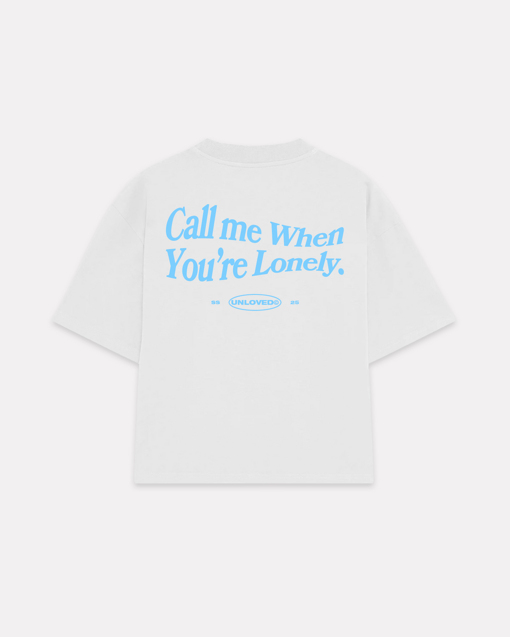 UNLOVED - CALL ME BOXY TEE BIANCO
