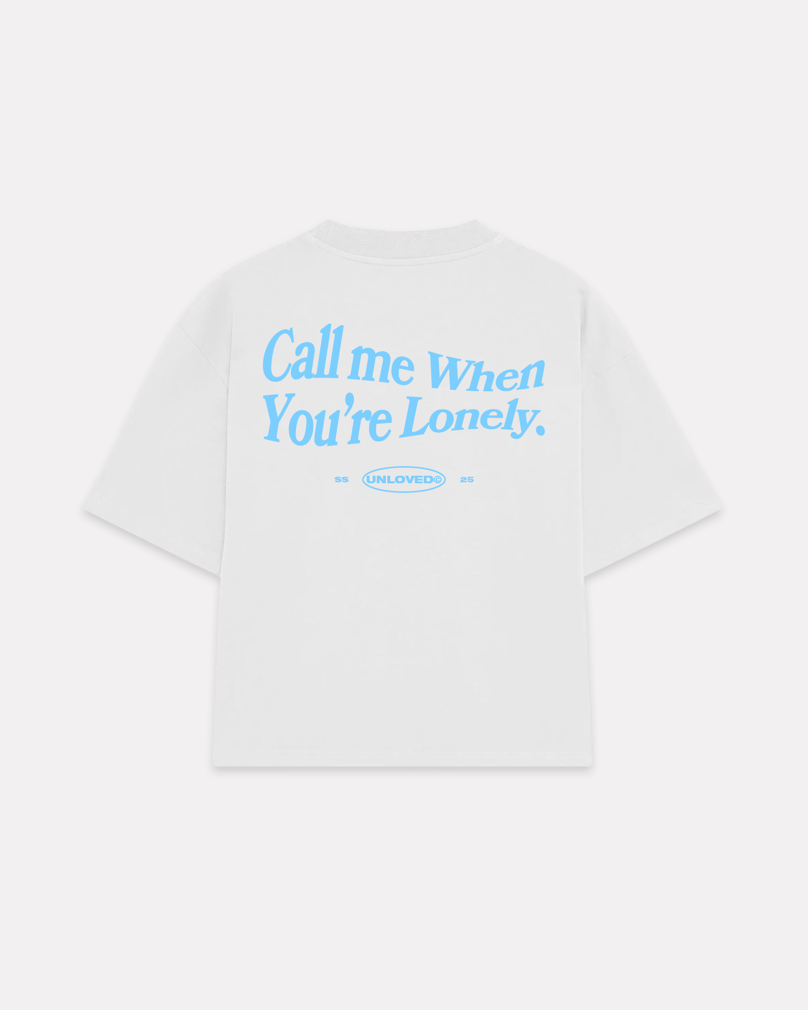 UNLOVED - CALL ME BOXY TEE BIANCO