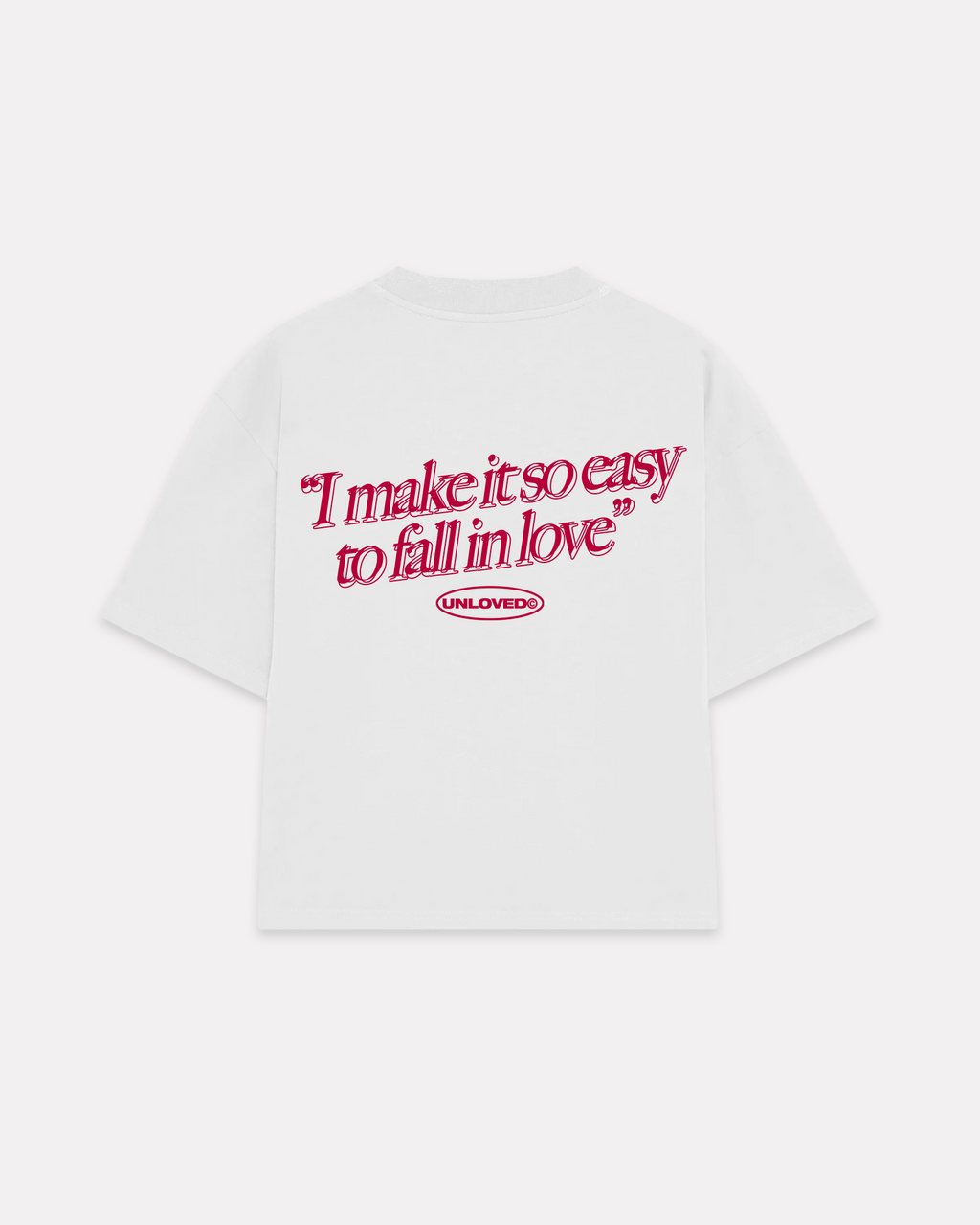 Unloved - Fall in love boxy tee bianco