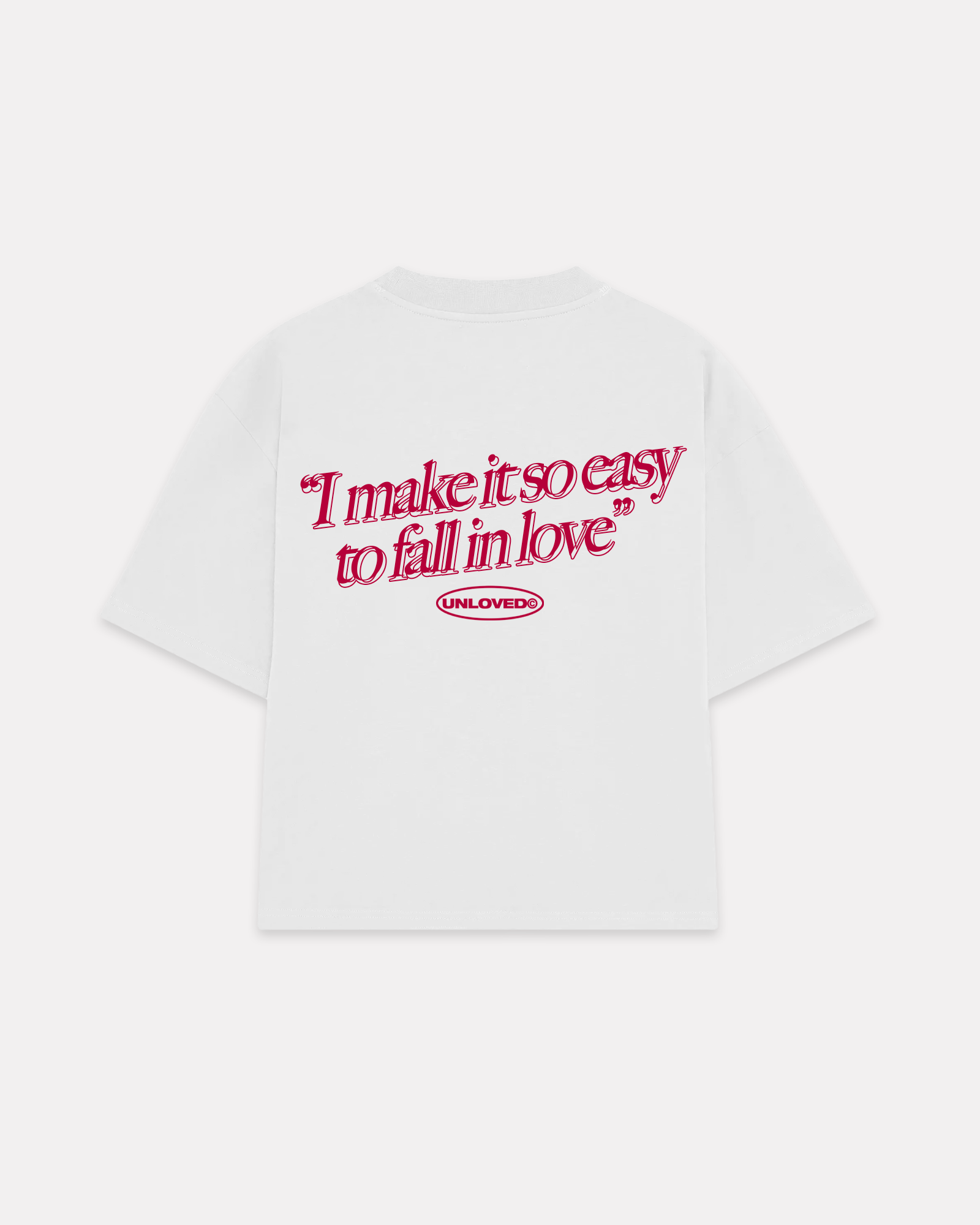 Unloved - Fall in love boxy tee bianco