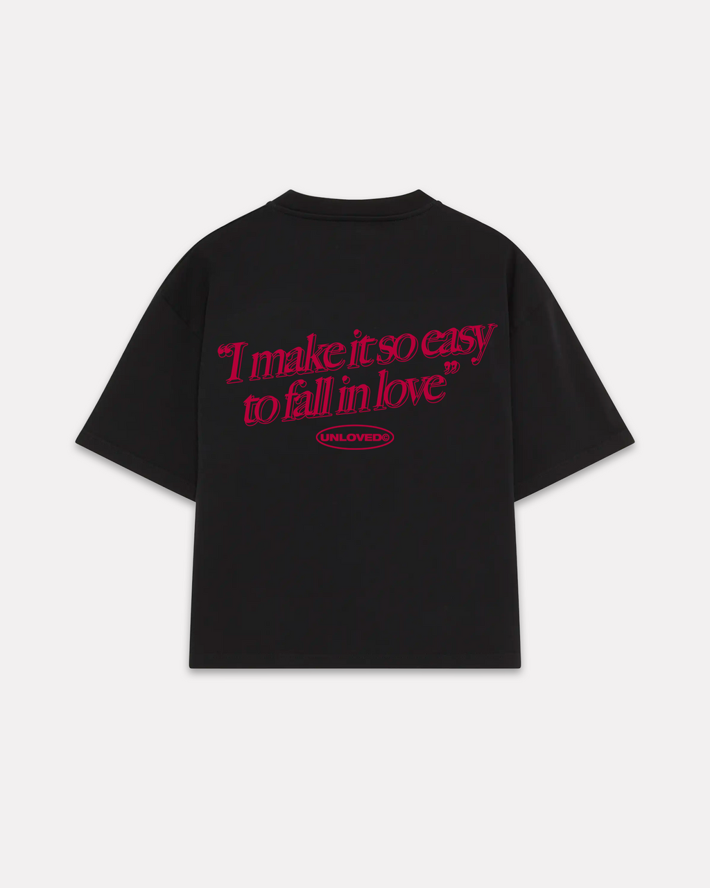Unloved - Fall in love boxy tee nero