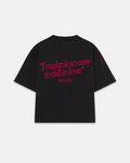 Unloved - Fall in love boxy tee nero