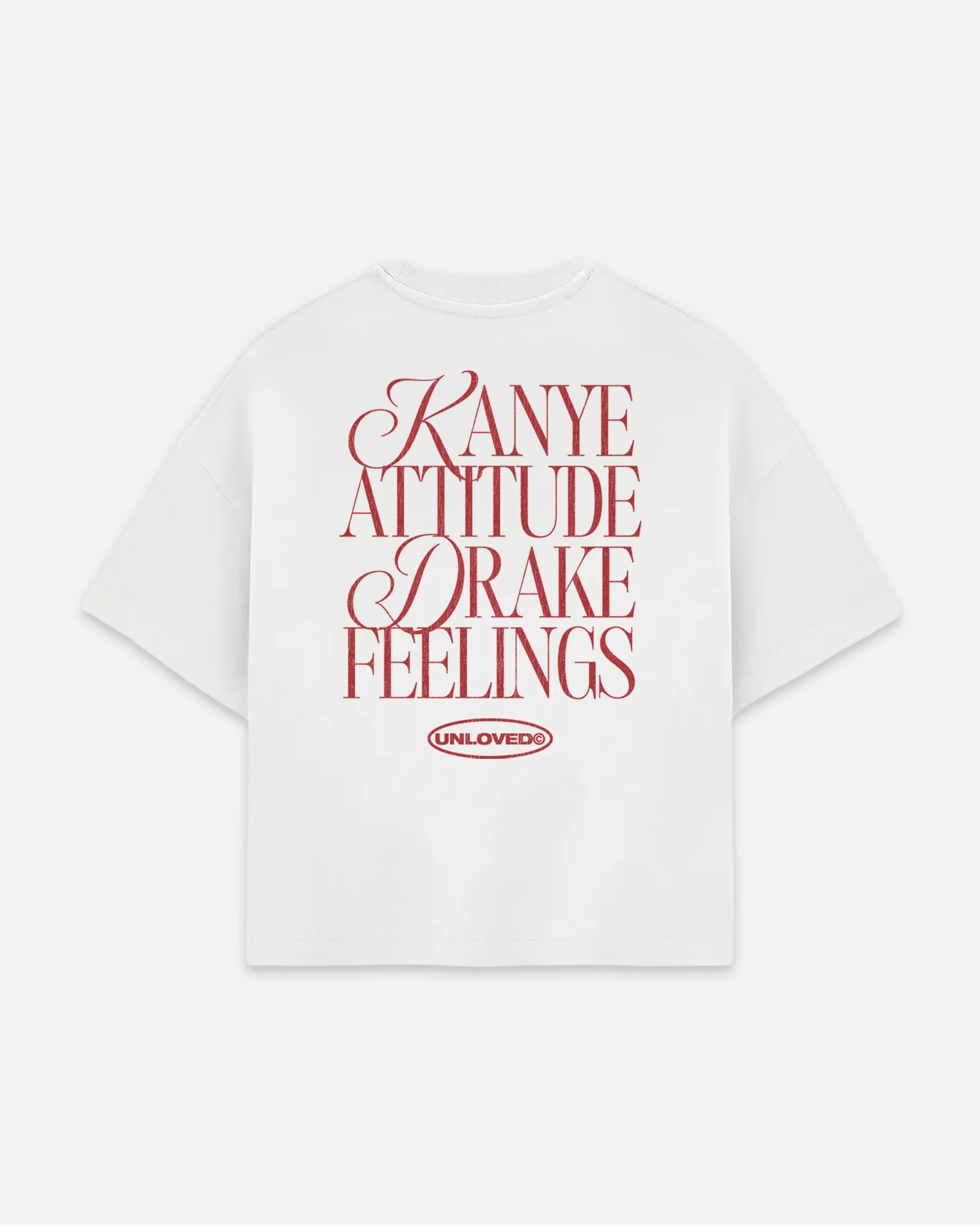 Unloved - Kanye Drake boxy tee bianco