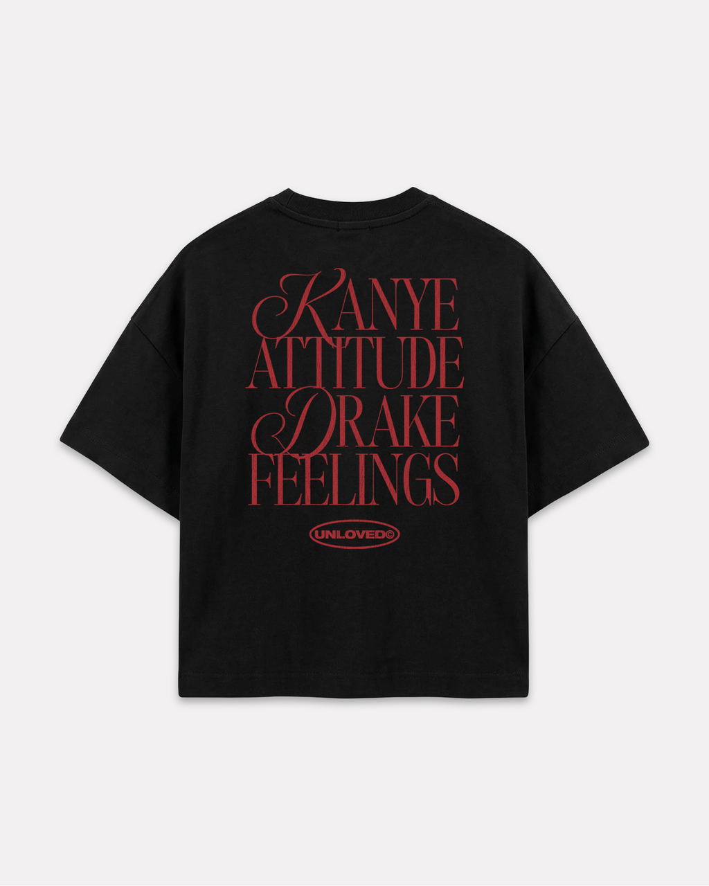 Unloved - Kanye Drake boxy tee nero