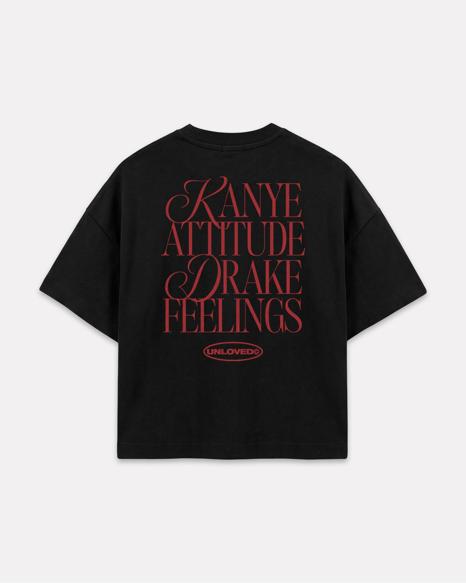 Unloved - Kanye Drake boxy tee nero