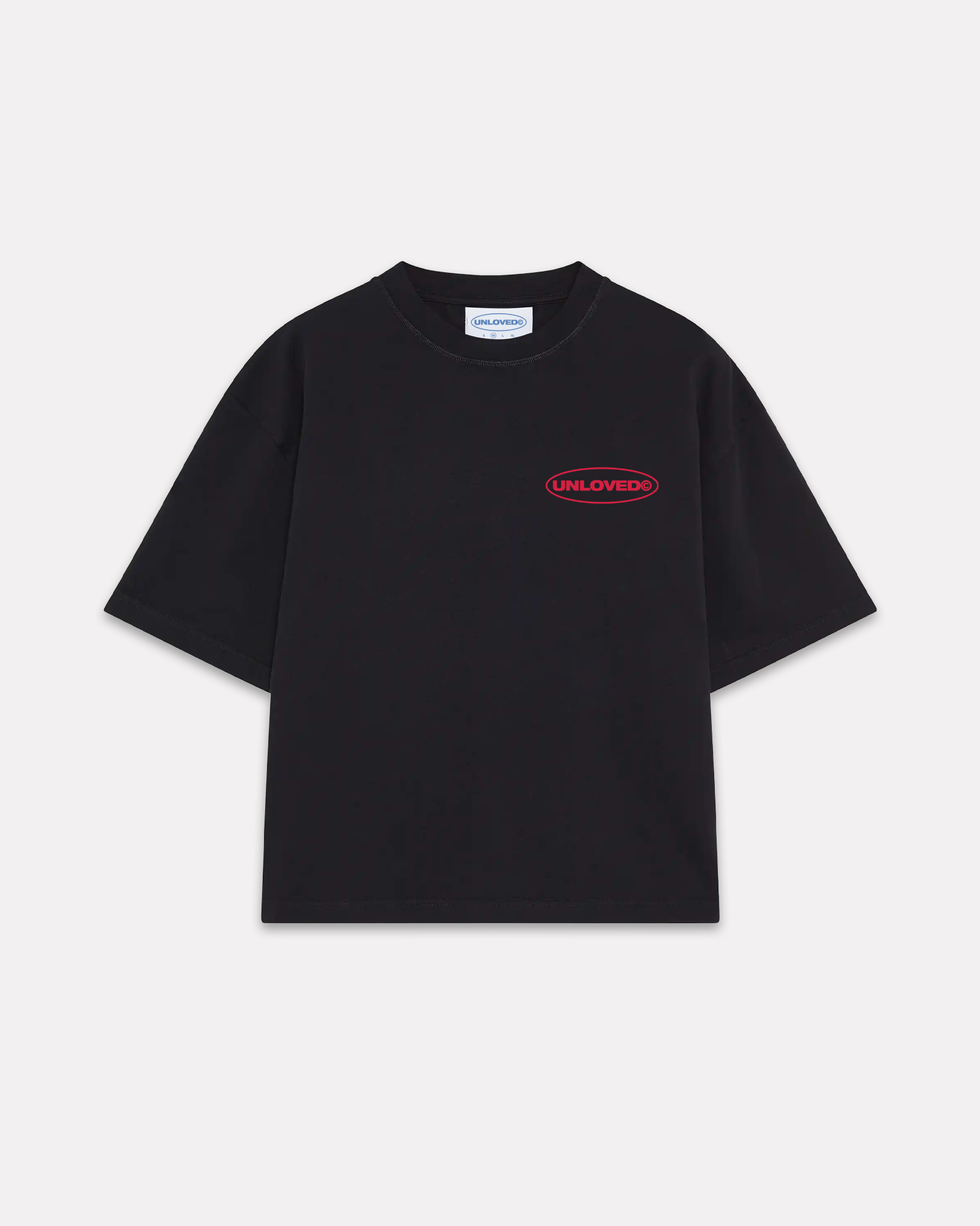 Unloved - Red flag boxy tee nera