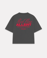 UNLOVED - RED FLAG BOXY TEE GRIGIA