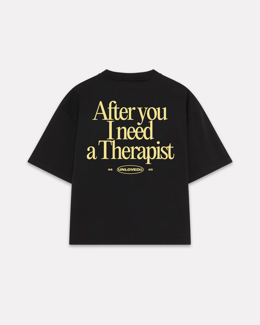 UNLOVED - THERAPIST BOXY TEE NERA