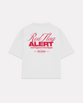 Unloved - Red flag boxy tee bianca