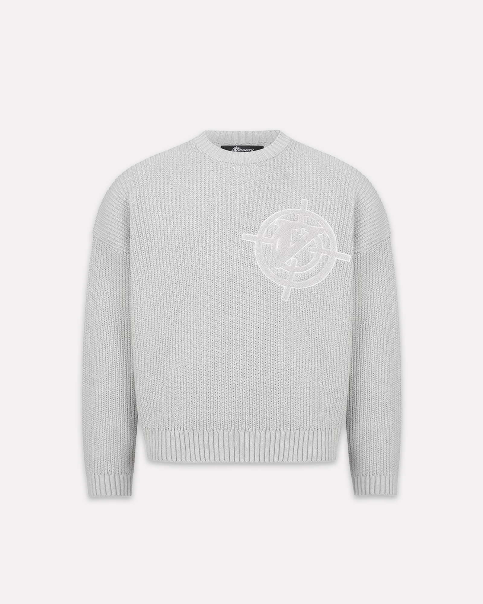 VICINITY - V-LOGO KNITWEAR LIGHT GREY